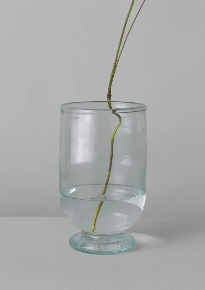 Hand Blown Footed Vase