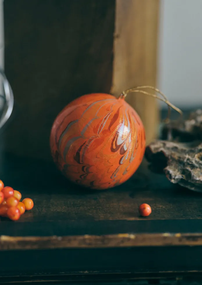 Hand Marbled Bauble
