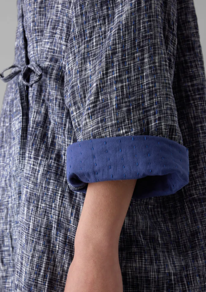 Hand Woven Crosshatch Kantha Gown