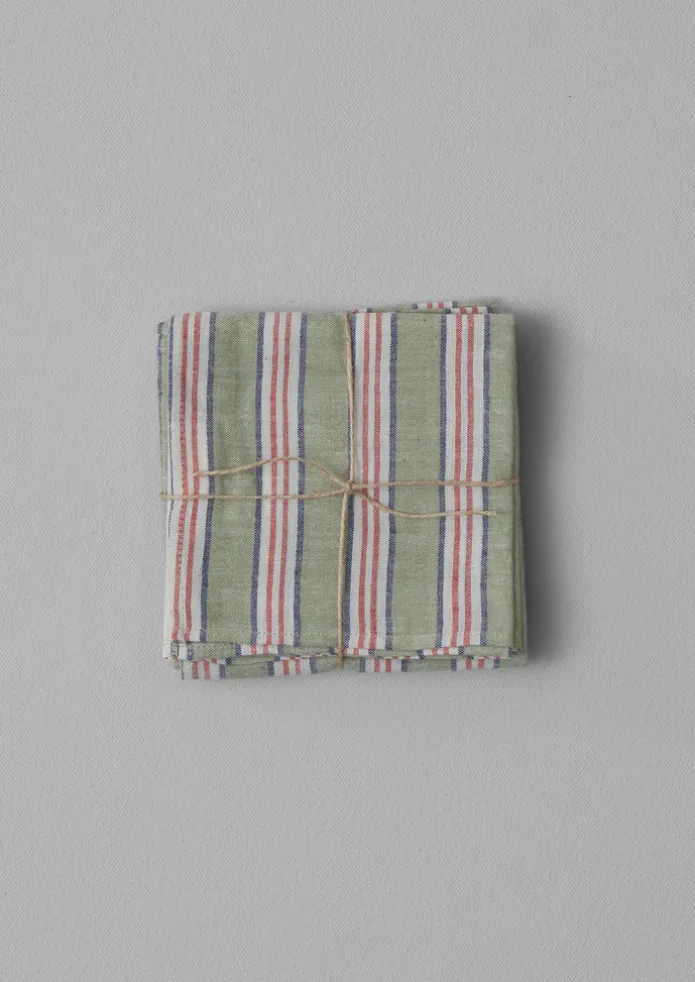 Hand Woven Stripe Napkin Set