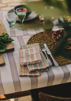 Hand Woven Stripe Napkin Set