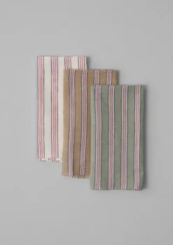 Hand Woven Stripe Napkin Set