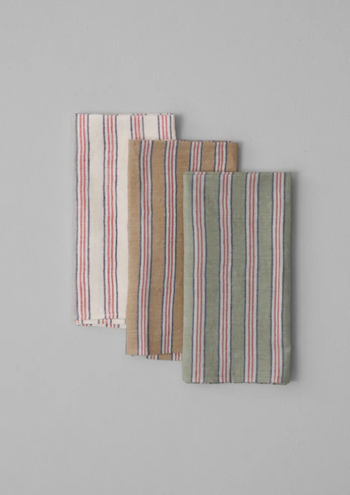 Hand Woven Stripe Napkin Set