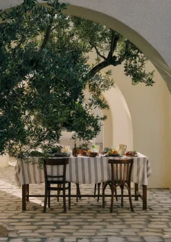 Hand Woven Stripe Tablecloth