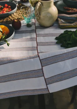 Hand Woven Stripe Tablecloth