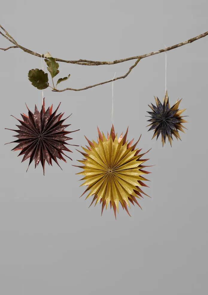 Hanging Lokta Paper Star Set