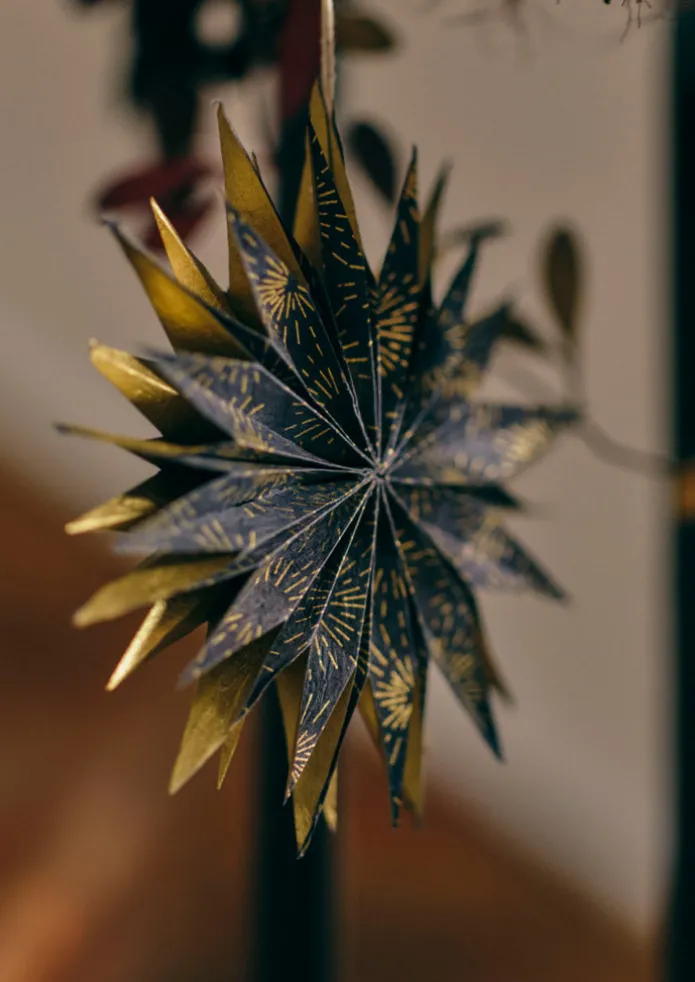 Hanging Lokta Paper Star Set