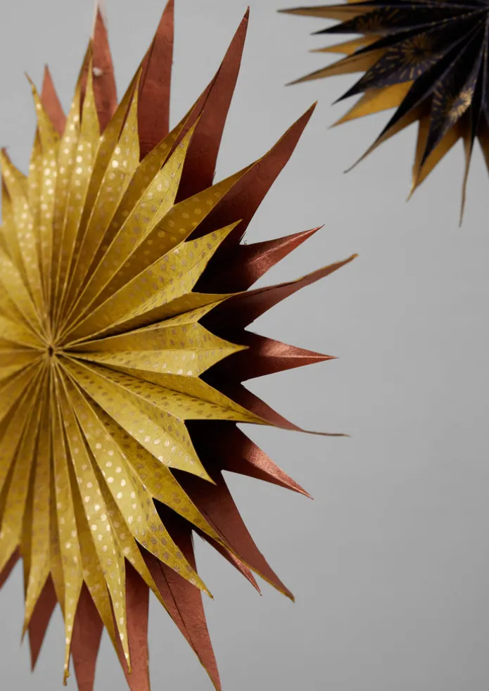 Hanging Lokta Paper Star Set