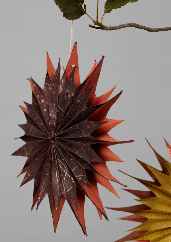 Hanging Lokta Paper Star Set