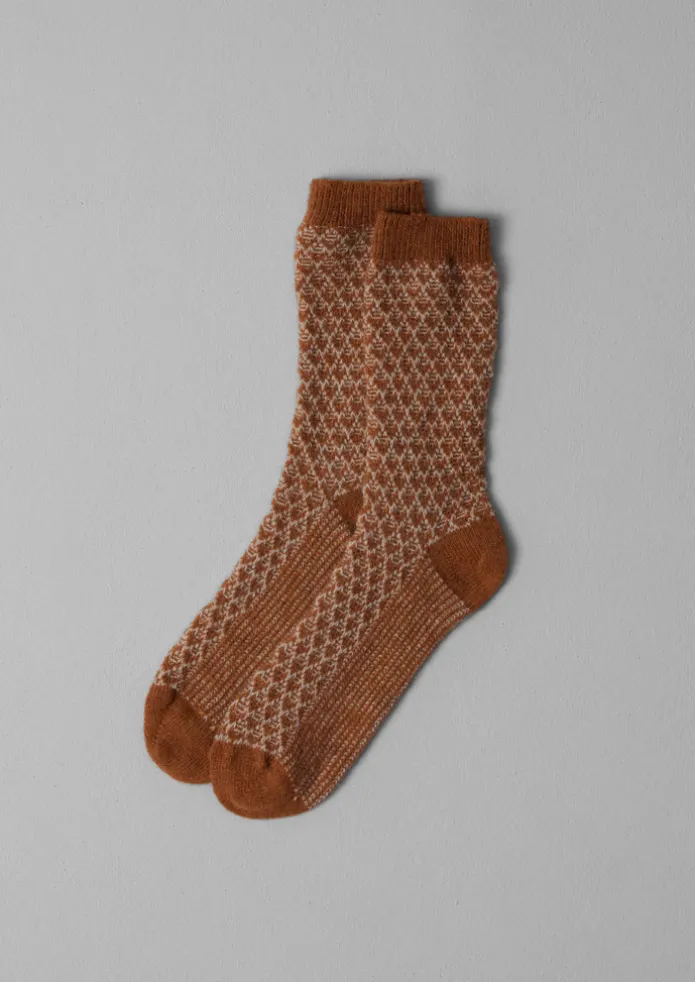 Honeycomb Stitch Wool Socks