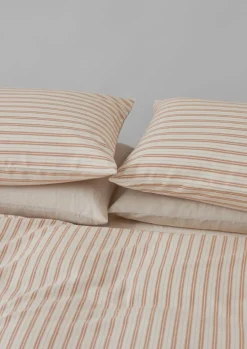Ines Flannel Stripe Cotton Housewife Pillowcase Set