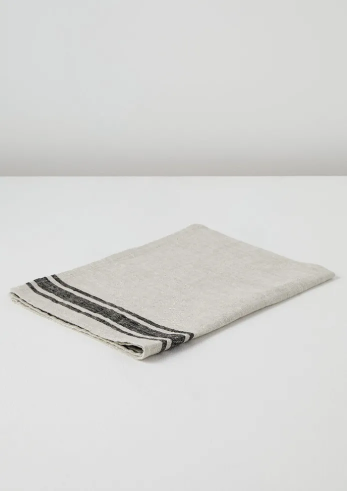 Irregular Stripe Linen Tea Towel