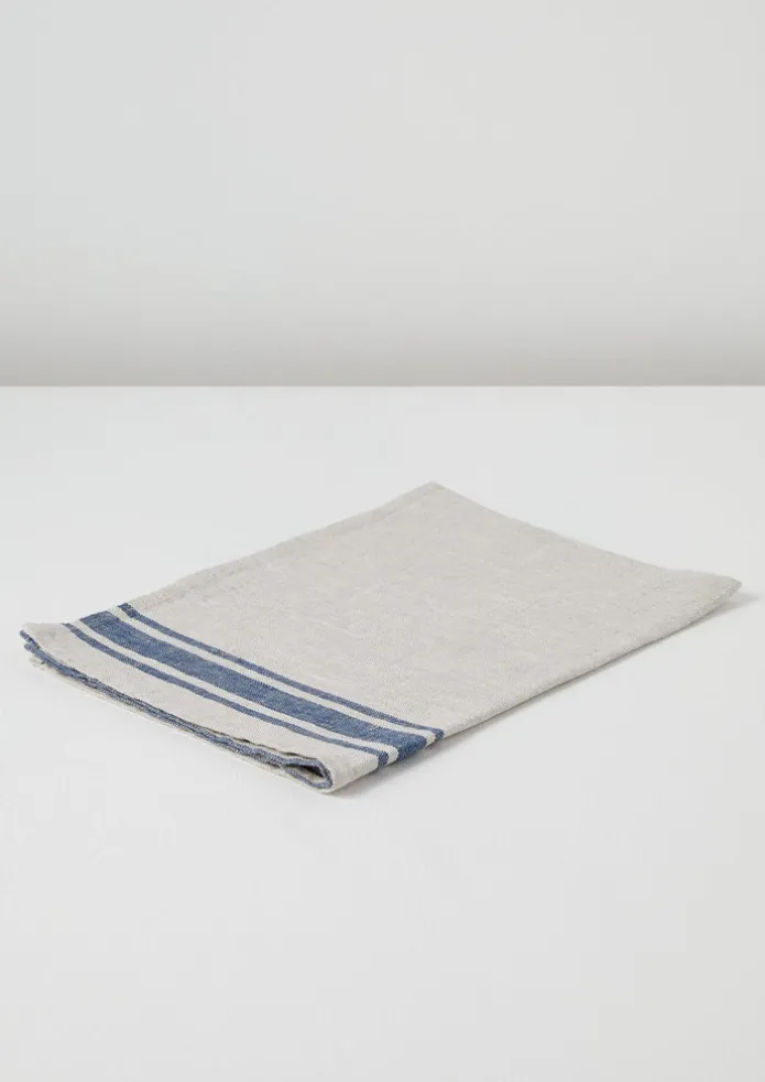 Irregular Stripe Linen Tea Towel