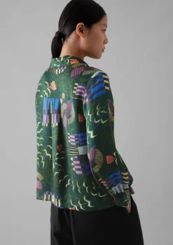 Isobel Harvey Birds Print Baya Shirt