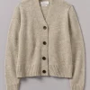Kaia V-Neck Wool Cardigan