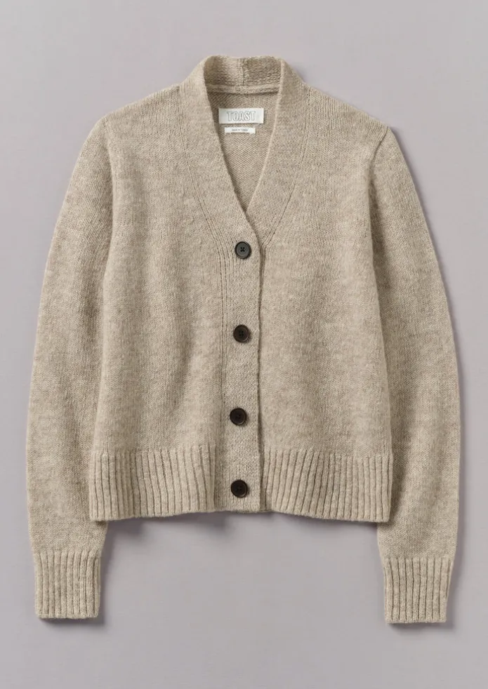Kaia V-Neck Wool Cardigan