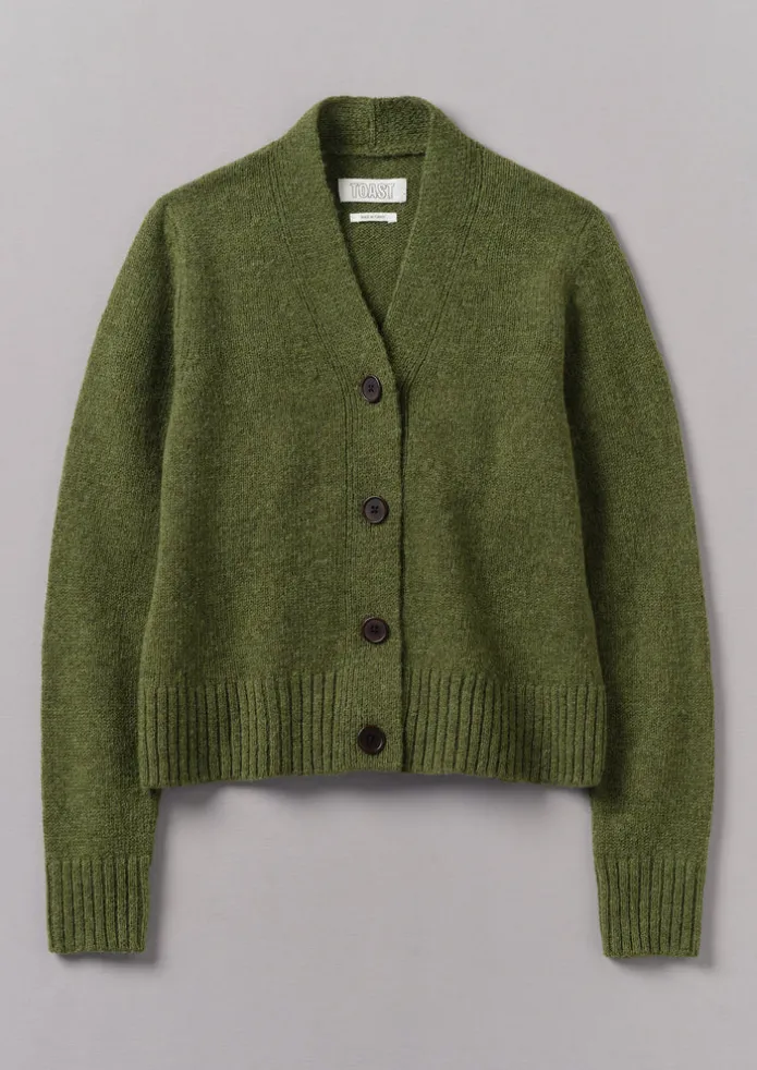 Kaia V-Neck Wool Cardigan