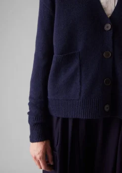 Kaia V-Neck Wool Cardigan