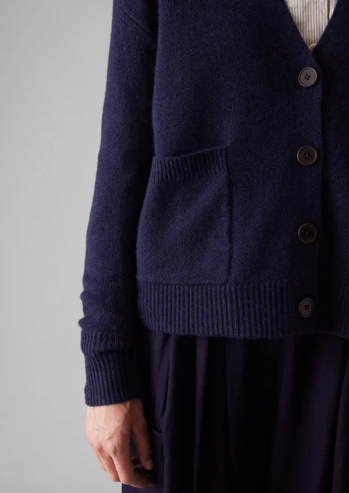 Kaia V-Neck Wool Cardigan