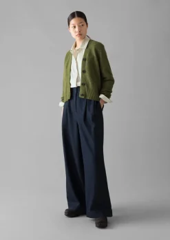 Kaia V-Neck Wool Cardigan