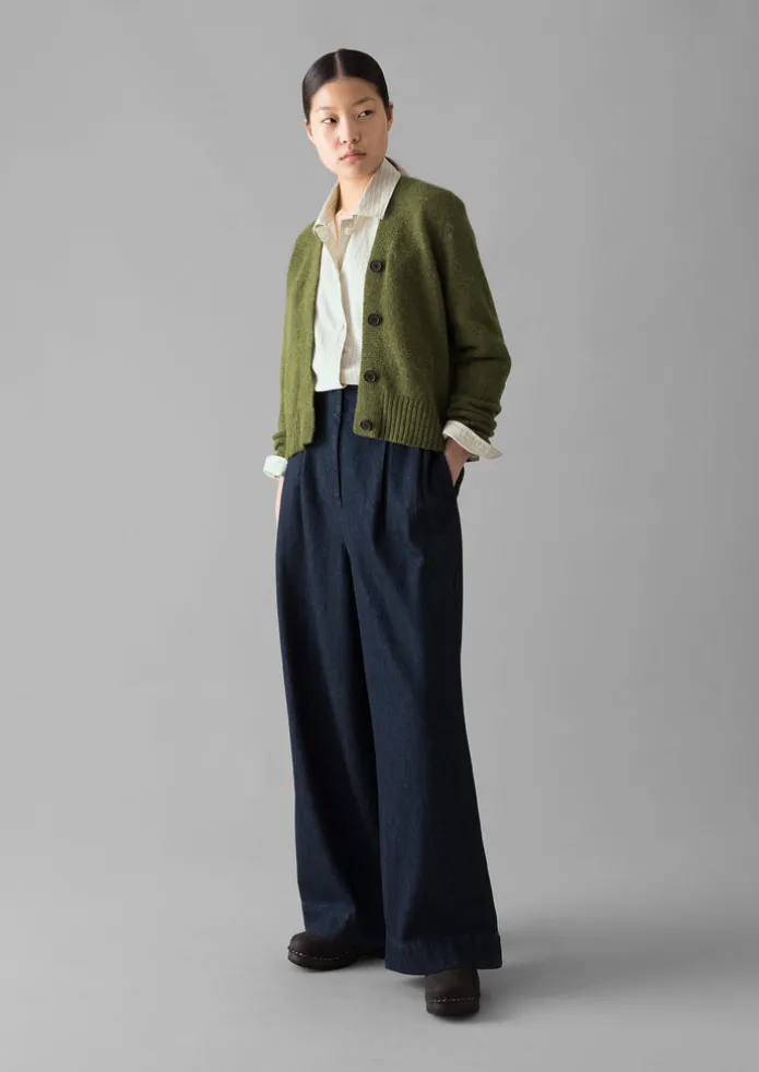 Kaia V-Neck Wool Cardigan