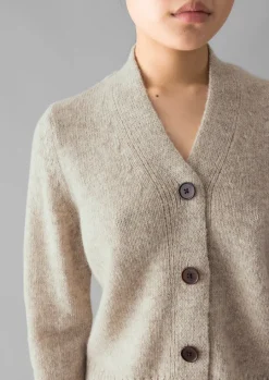 Kaia V-Neck Wool Cardigan