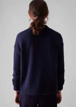 Kaia V-Neck Wool Cardigan