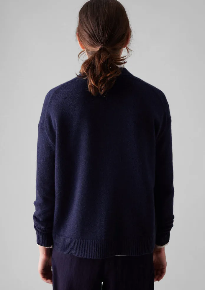 Kaia V-Neck Wool Cardigan