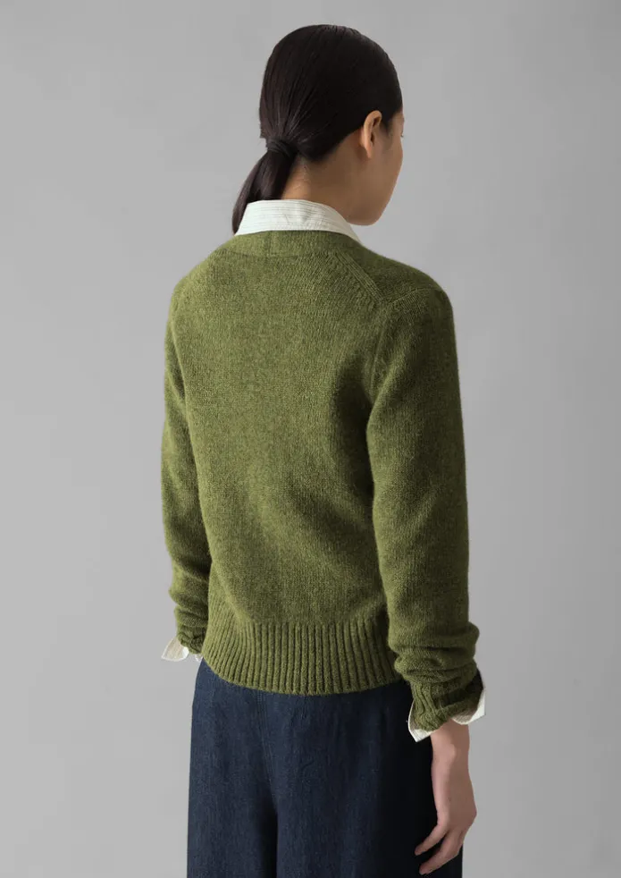 Kaia V-Neck Wool Cardigan