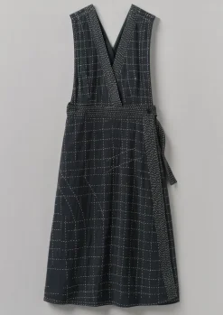 Kantha Stitched Wrap Pinafore Dress