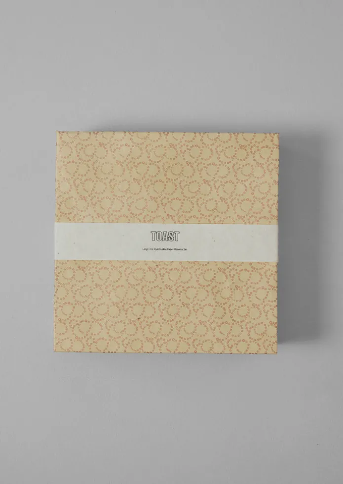 Large Dip Dyed Lokta Paper Rosette Set