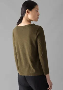 Lia Garment Dyed Boat Neck Tee