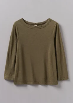 Lia Garment Dyed Boat Neck Tee