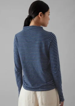 Light Stripe Cotton Slub Tee
