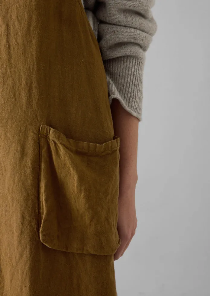 Linen Crossback Pinafore Apron