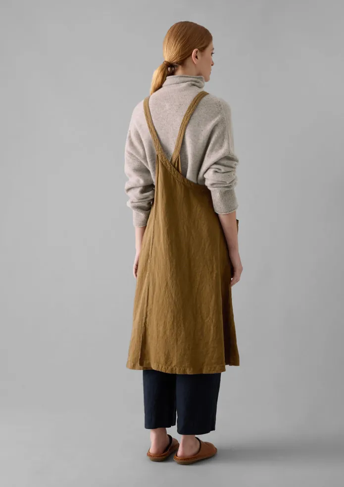 Linen Crossback Pinafore Apron