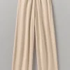 Loopback Jersey Wide Leg Trousers