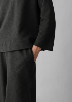 Loopback Jersey Wide Leg Trousers