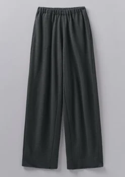 Loopback Jersey Wide Leg Trousers