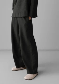 Loopback Jersey Wide Leg Trousers
