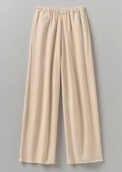 Loopback Jersey Wide Leg Trousers