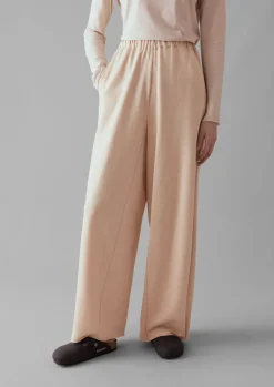 Loopback Jersey Wide Leg Trousers