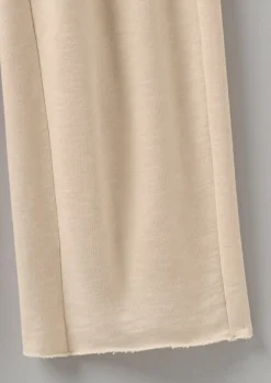 Loopback Jersey Wide Leg Trousers