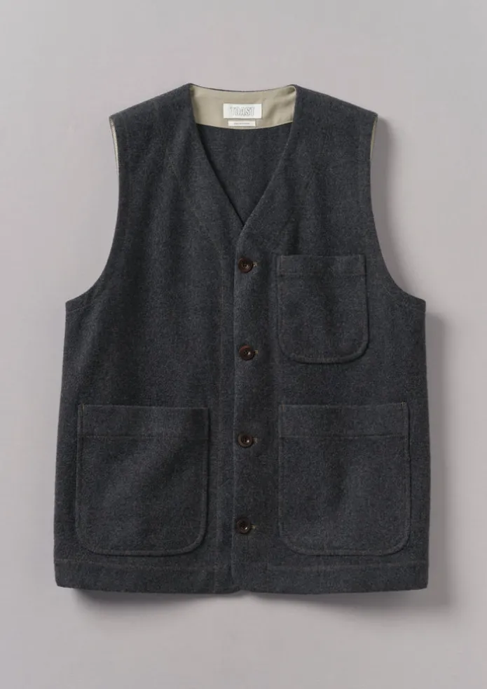 Melton Wool Blend Gilet
