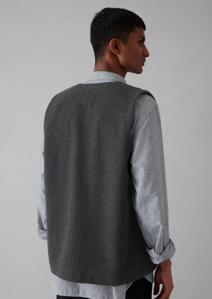 Melton Wool Blend Gilet