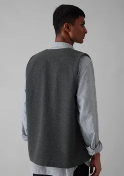 Melton Wool Blend Gilet