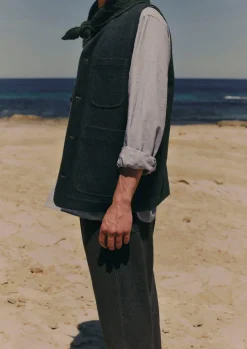 Melton Wool Blend Gilet