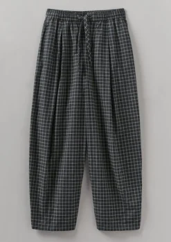 Minako Graph Check Cotton Cashmere Trousers