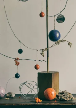 Mini Hand Marbled Bauble Set