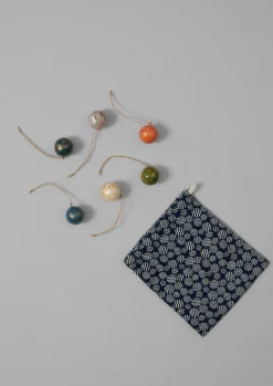 Mini Hand Marbled Bauble Set